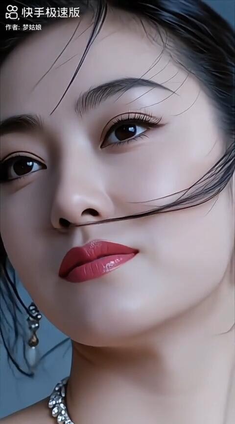 惊艳的眼妆，仿佛来自另一个世界的美人。