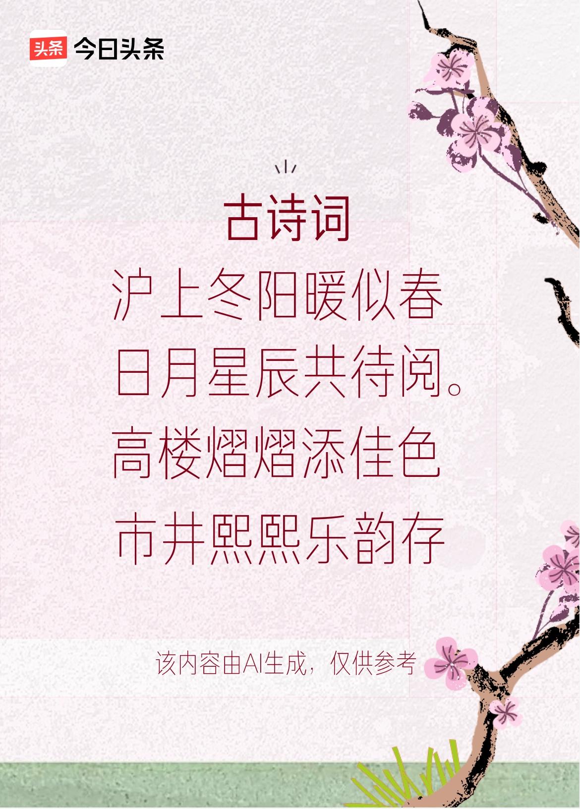 文学创作大会：沪上冬阳暖似春，金辉洒处景更新，高楼熠熠添佳色，市井熙熙乐韵存。戳