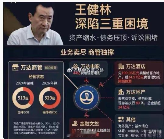王健林4亿元资产遭变卖，还好，没走许老板这条路！还是有机会翻身的！ 