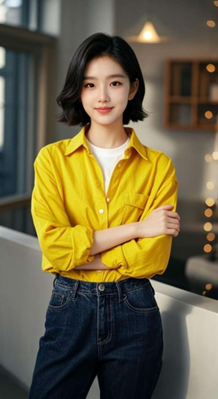 AI扩图 AI黄衫少年