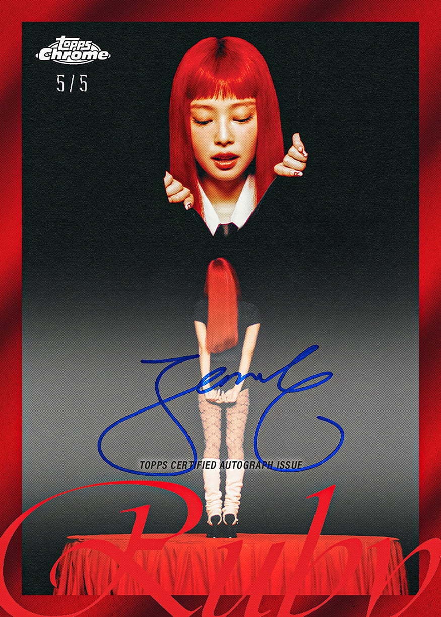 JENNIE X Topps Chrome 跨界联名合作创造亚洲历史纪录❗️商业
