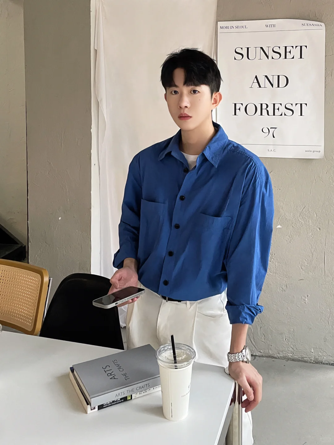 韩系早秋通勤穿搭💙太适合极简主义者