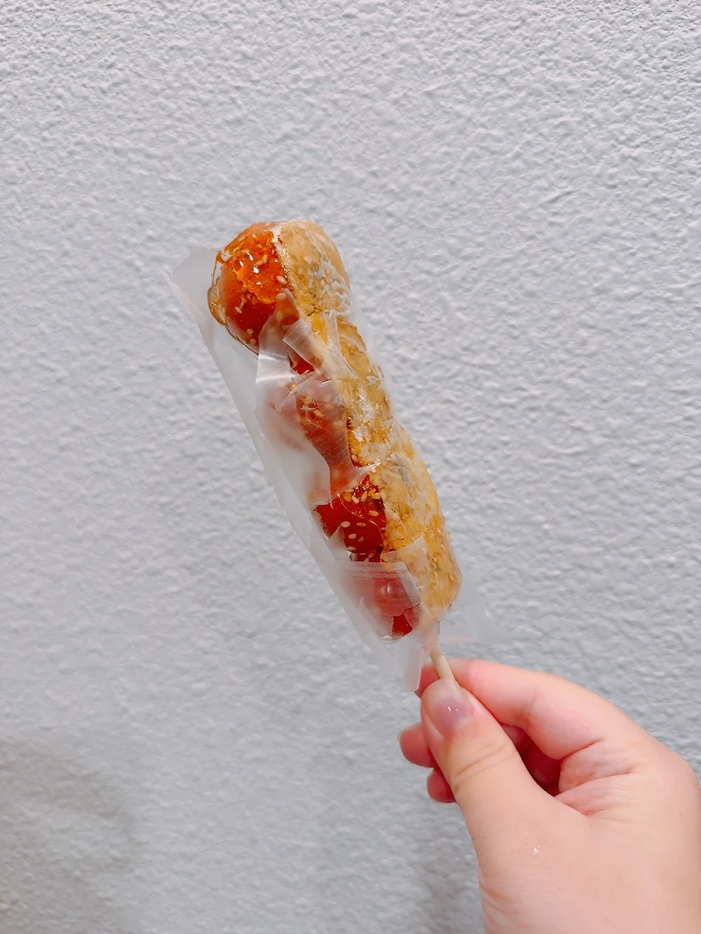 湾区终于吃上奶皮子糖葫芦了！还是豆沙馅的