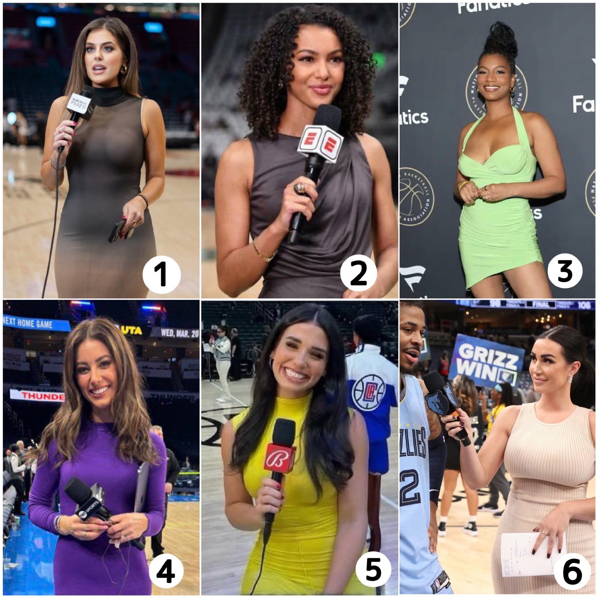 ESPN那些漂亮的女主持人，如果你是NBA球星你希望几号采访你？我的观赛搭子 ​