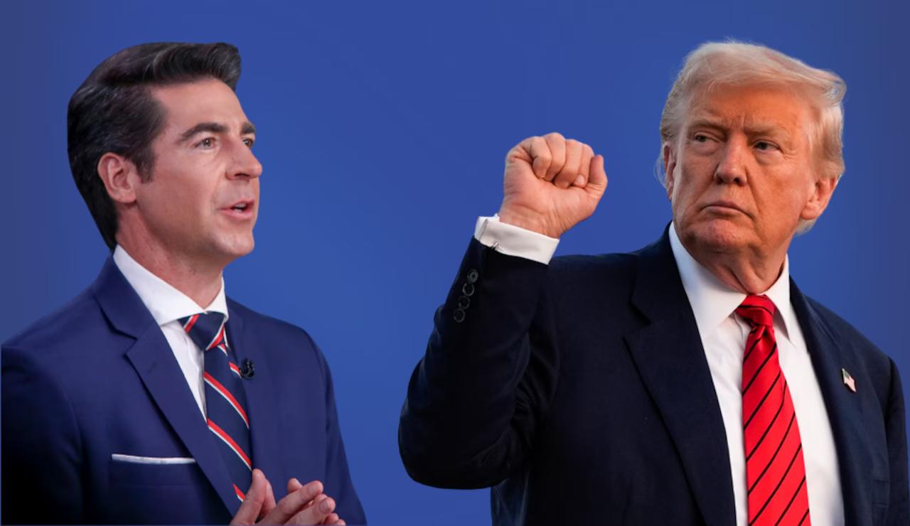福克斯Fox新闻主持人杰西·沃特斯（Jesse Watters）在总统访问期间发