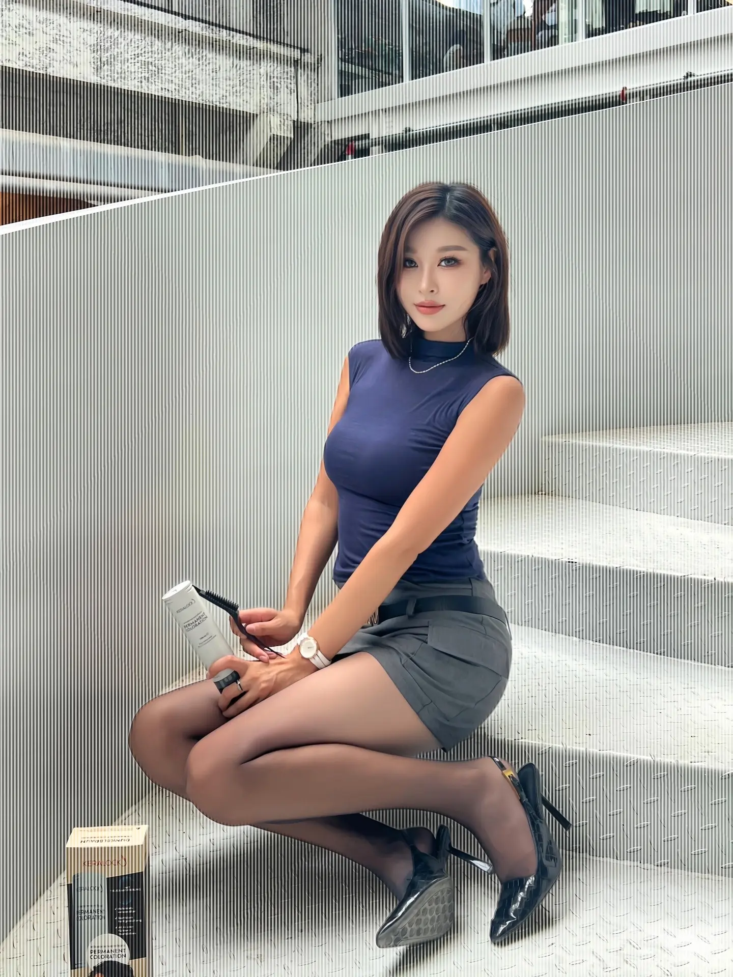 可以为我的新发色着迷一下嘛