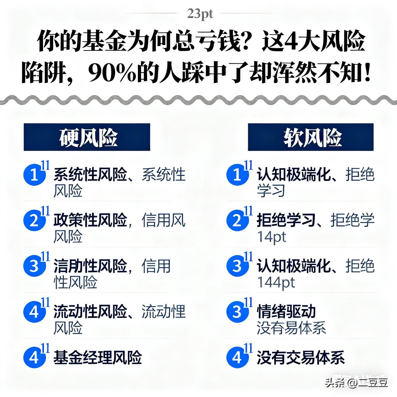 你的基金为何总亏钱？这4大风险陷阱，90%的人踩中了却浑然不知！

投资基金的你