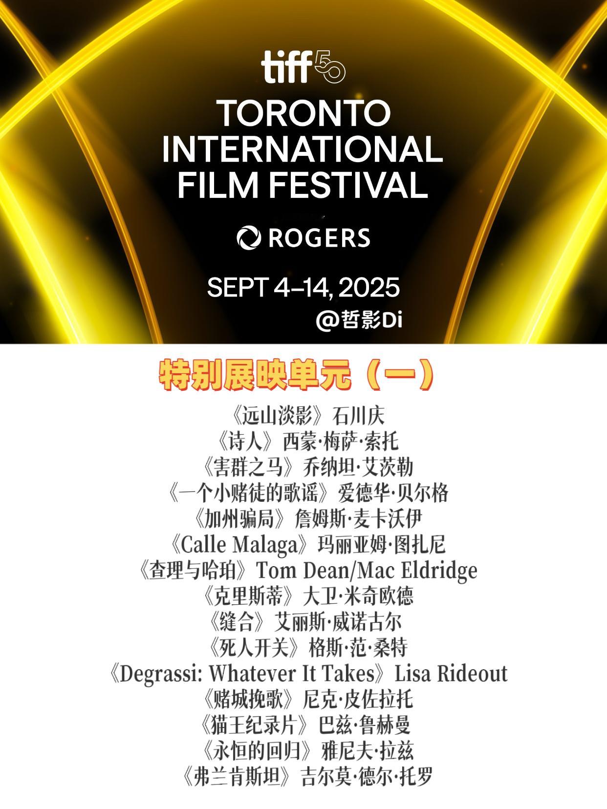 第50届多伦多电影节公布第三批特别展映单元入围片单，梁朝伟主演，金熊奖得主伊尔蒂