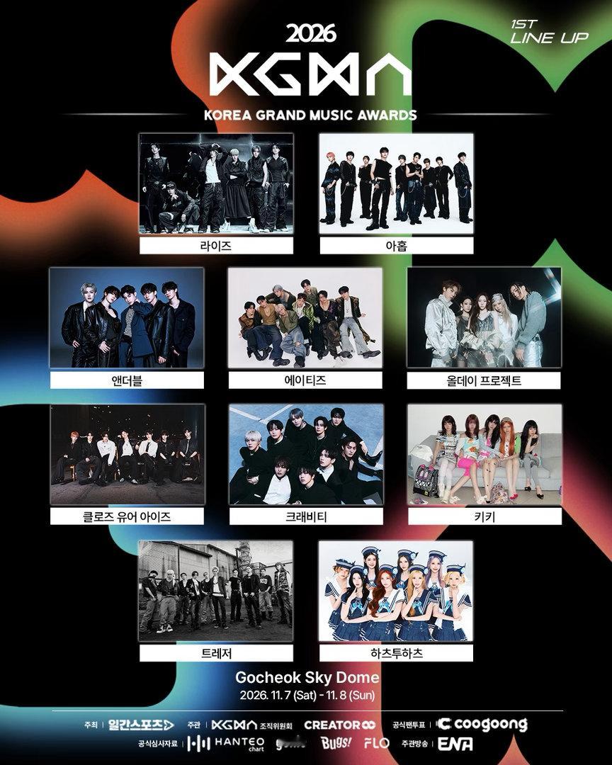 2026 KGMA第一轮出演阵容公开✨RIIZE · AHOF · AND2BL