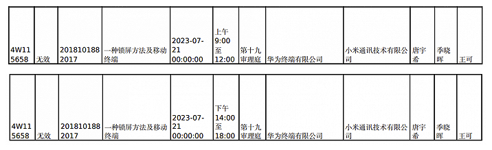 [围观]7月3日，国家知识产权局发布的口审公告显示，小米近期对华为名称为“一种锁
