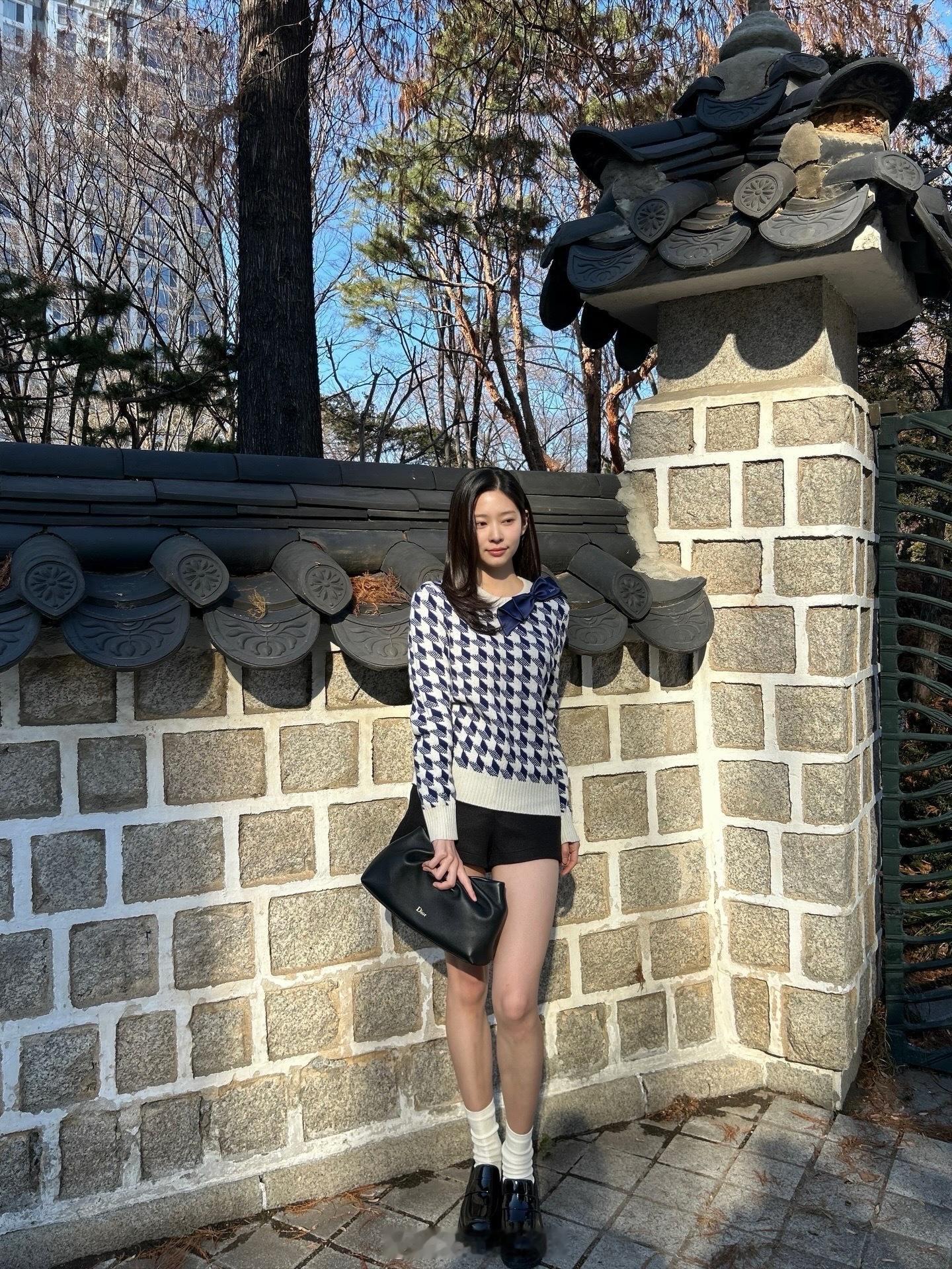 金珉周dior bow bag 