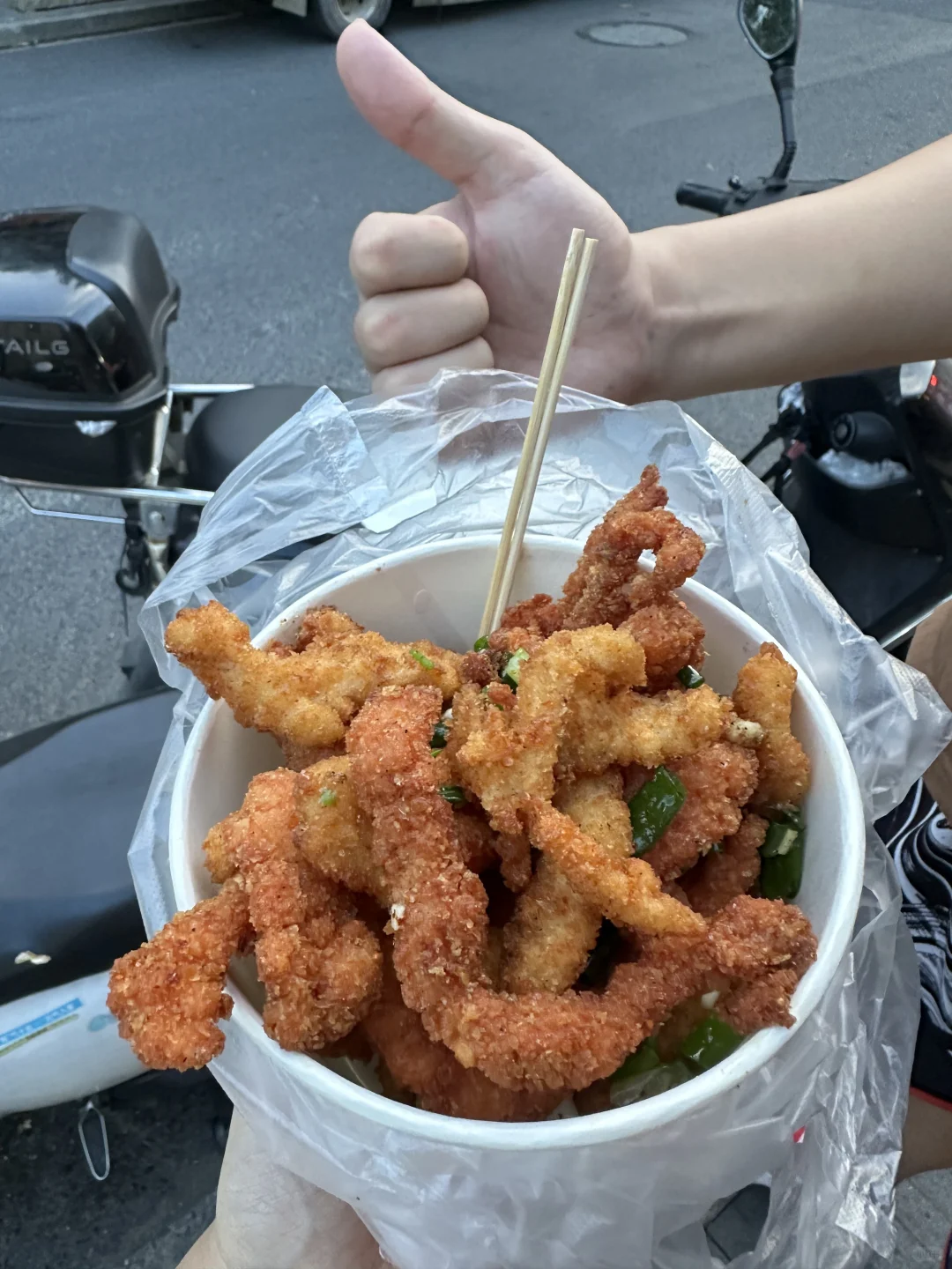 川沙也能吃到椒盐排条啦。。。。。