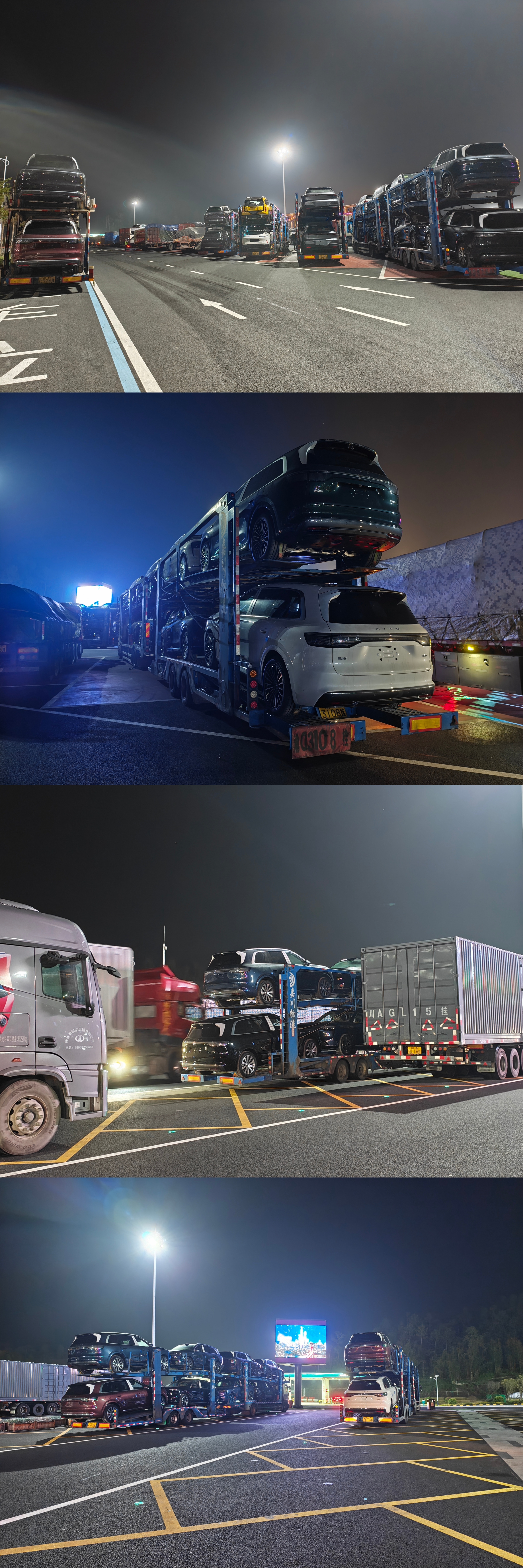 一个服务区七条问界板车，这就是销量的证明。不像某些品牌，销量不是在二手车交易市场