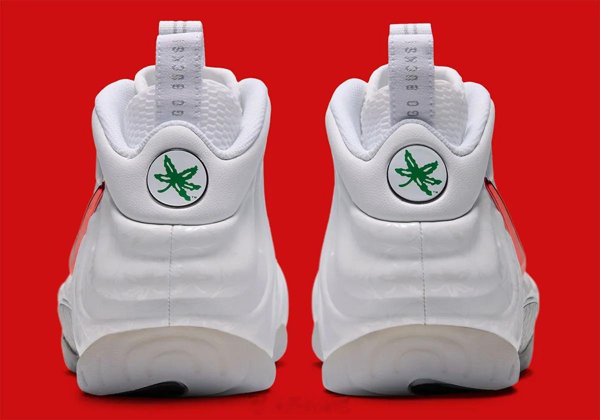 Nike Air Foamposite Pro俄亥俄州立大学配色，白红泡鞋演绎经