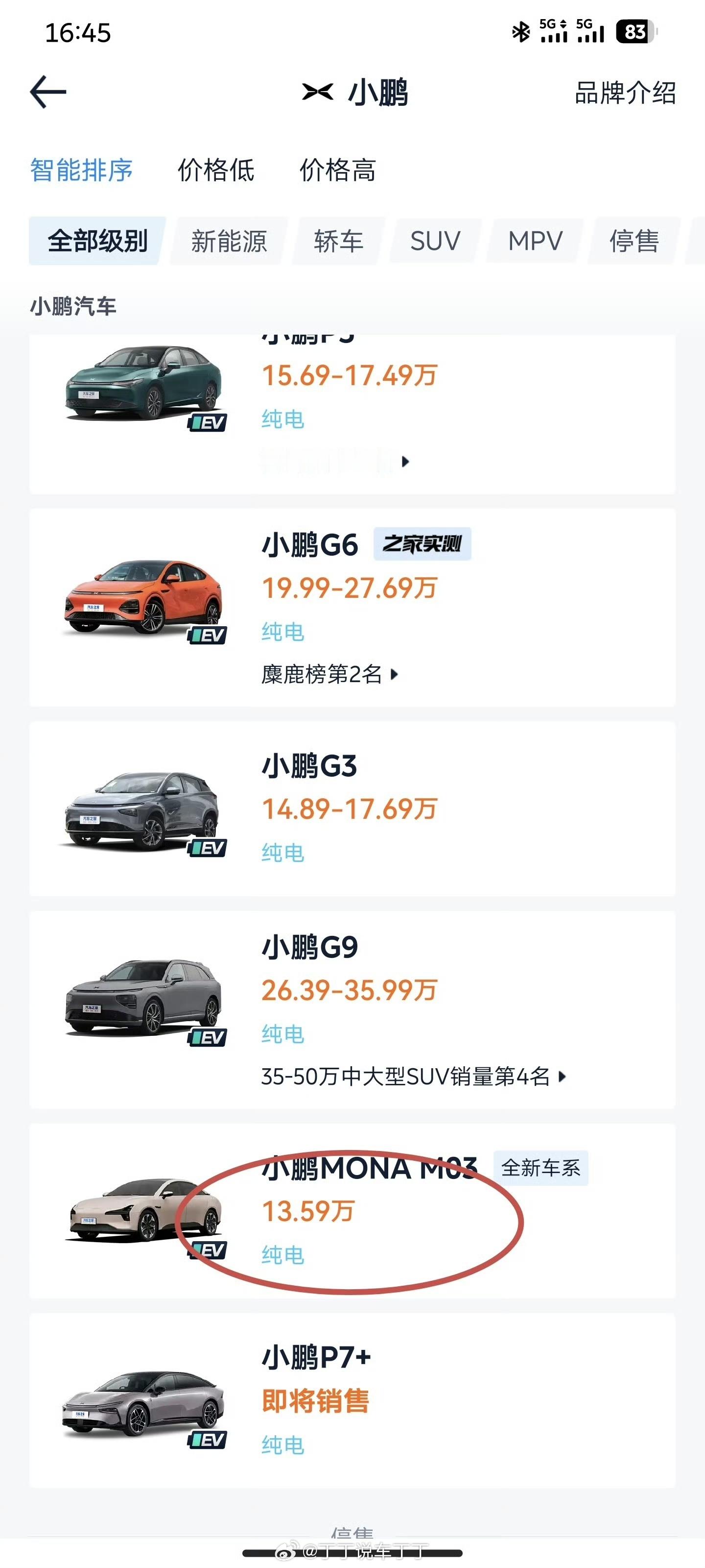 小鹏MONA M03，13.59万起？#小鹏mona m03# ​​​