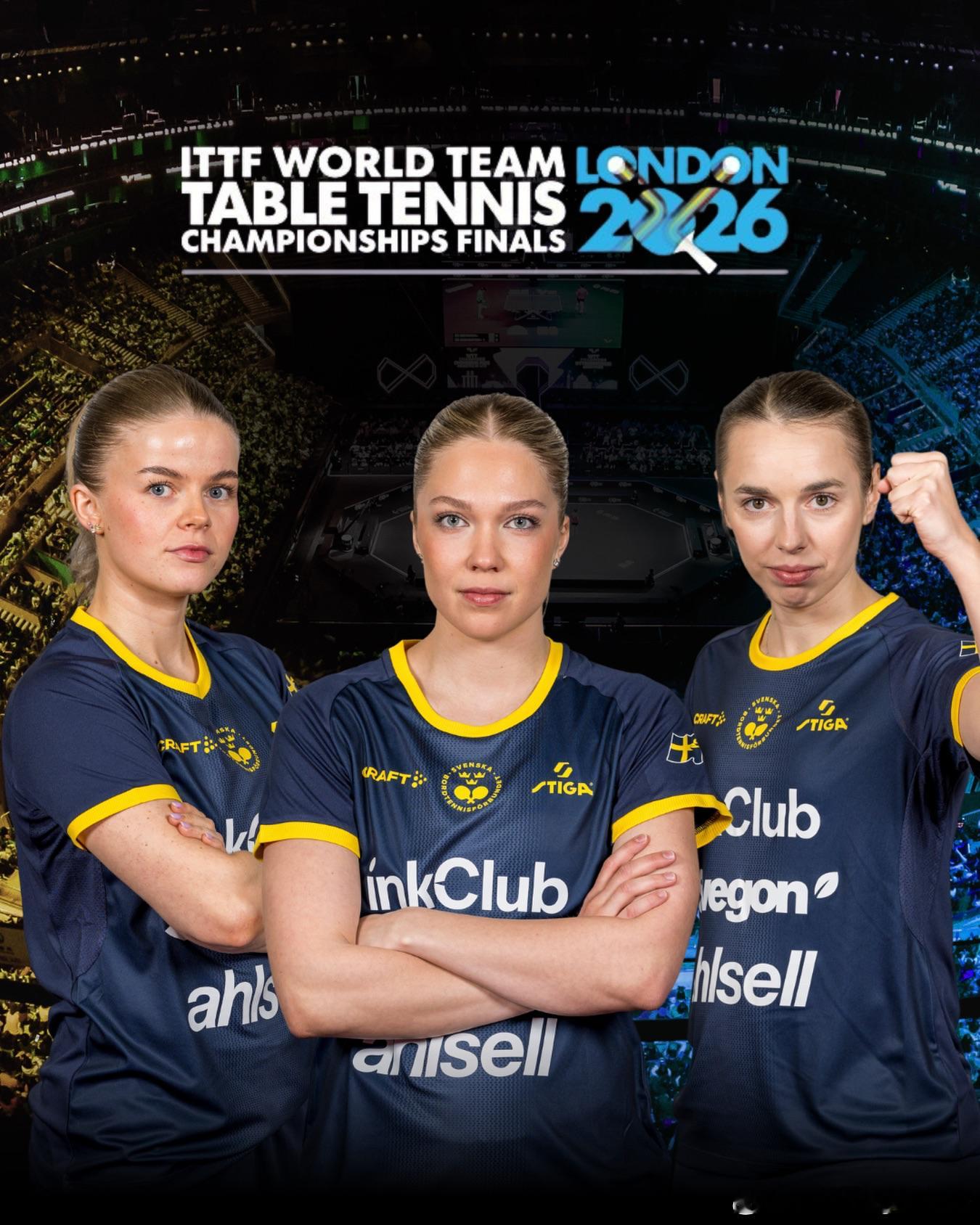 瑞典乒协：第一次伦敦世乒赛团体赛的选拔已经完成。女子国家队主教练托比亚斯·贝里曼