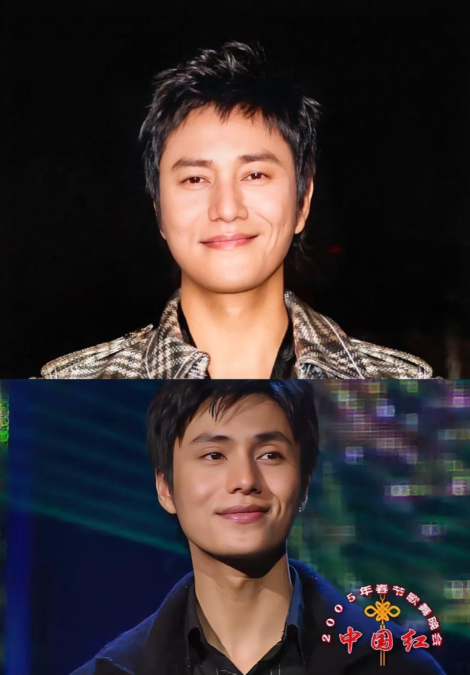 20年前和20年后的陈坤
年轻时候瘦的深眼窝
现在深眼窝不见了
眉和歪嘴笑没有改