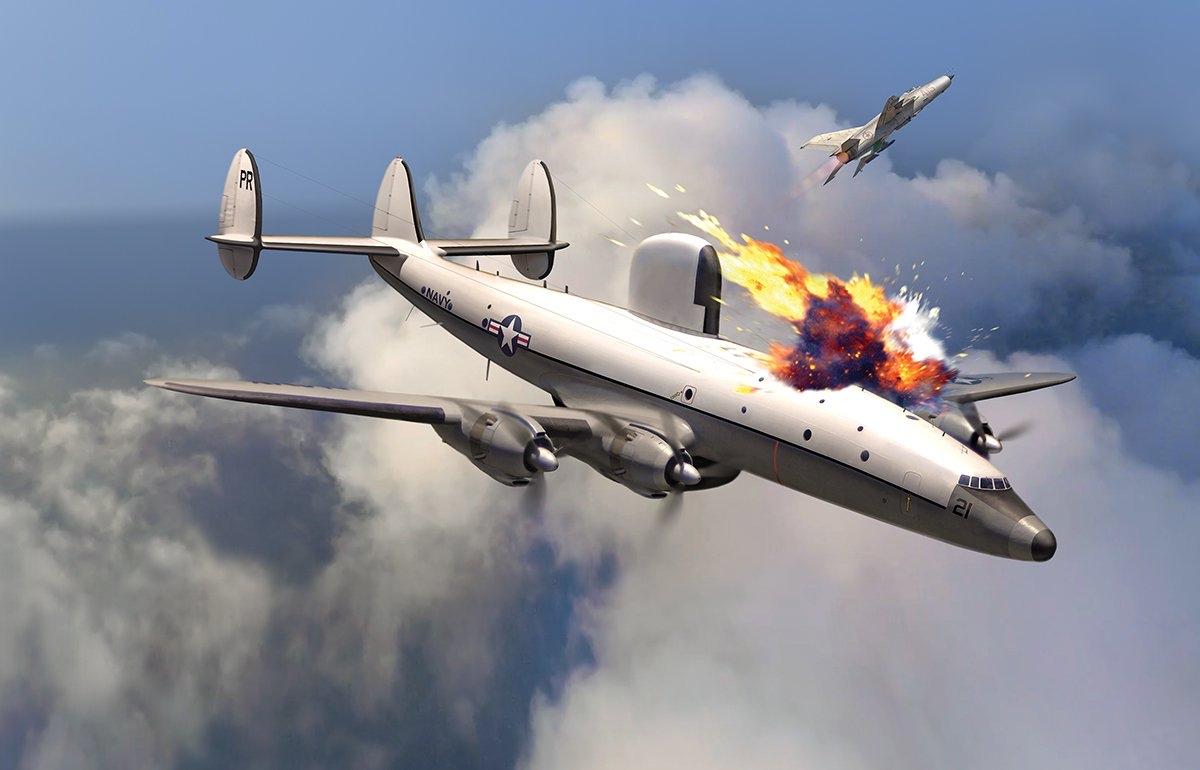 历史上的明天
美国空军EC-121预警机被朝鲜空军MiG-21击落