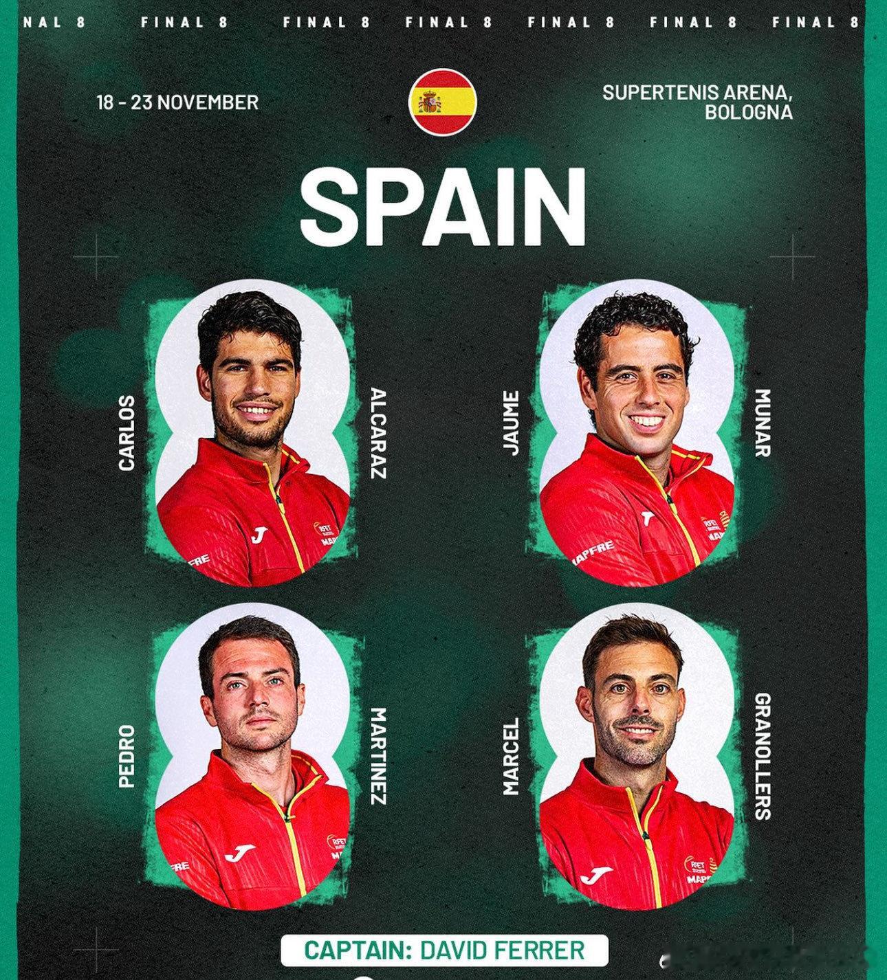 🇪🇸阿尔卡拉斯确认参加戴维斯杯总决赛时间 11.18-11.23网球talk