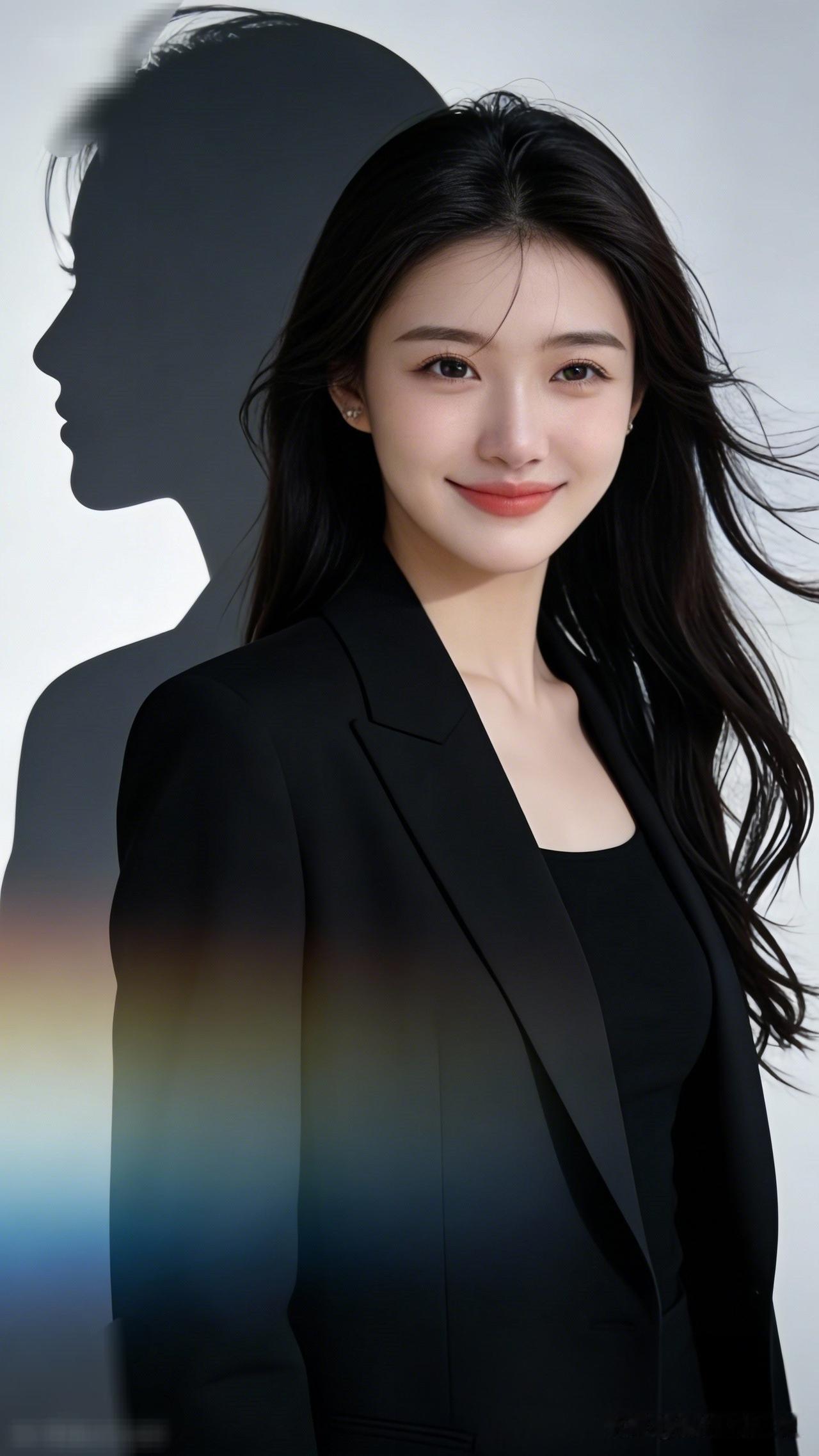 黑衣美人影，风姿绰约间。女人最耐看的长相是什么样的 优雅黑西装，自信女神范儿！?