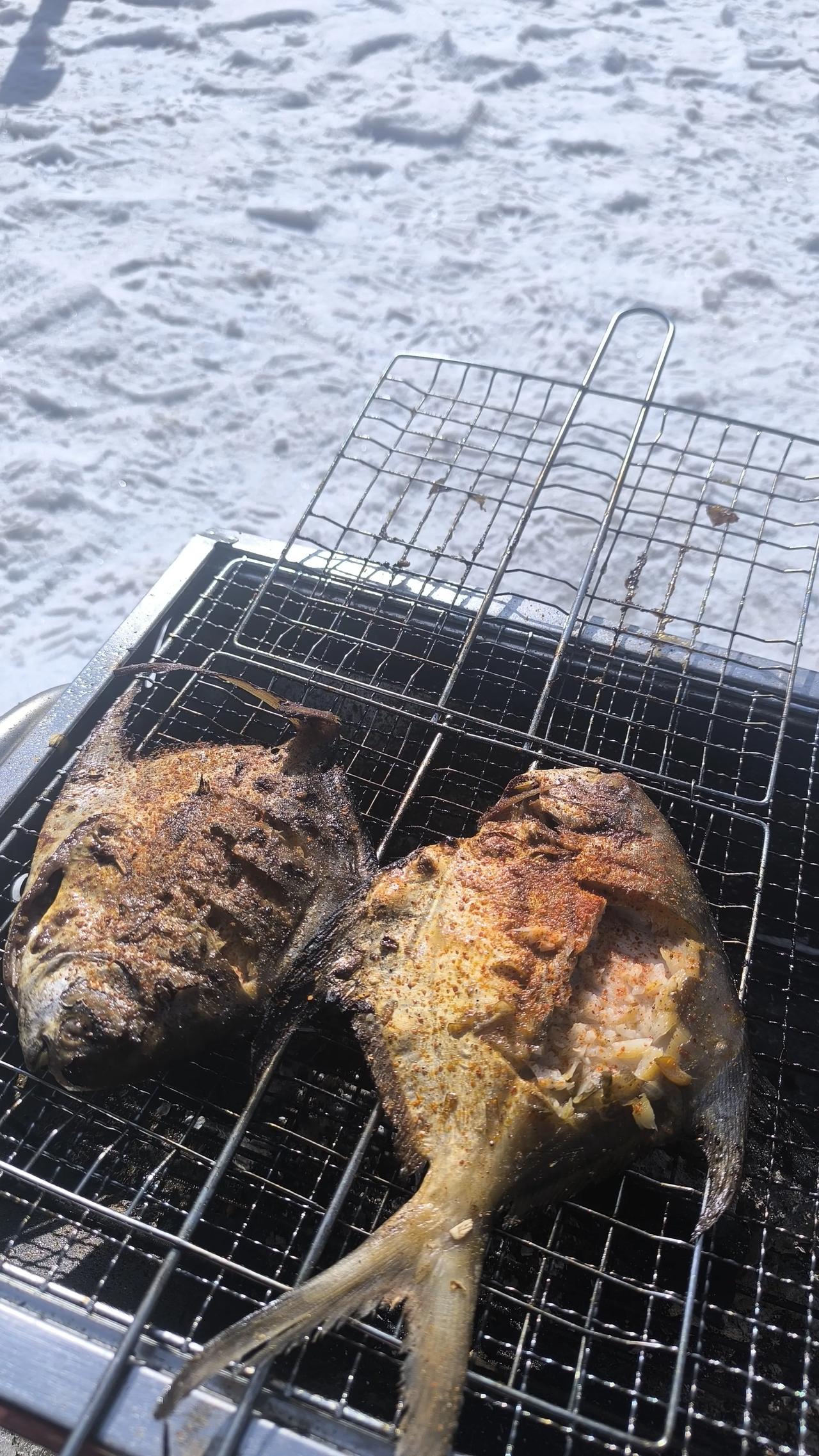 分享一张烧烤的照片过年前搞了一次烧烤，孩子吃着说是烟味儿太大自己搞的烧烤， 烧烤