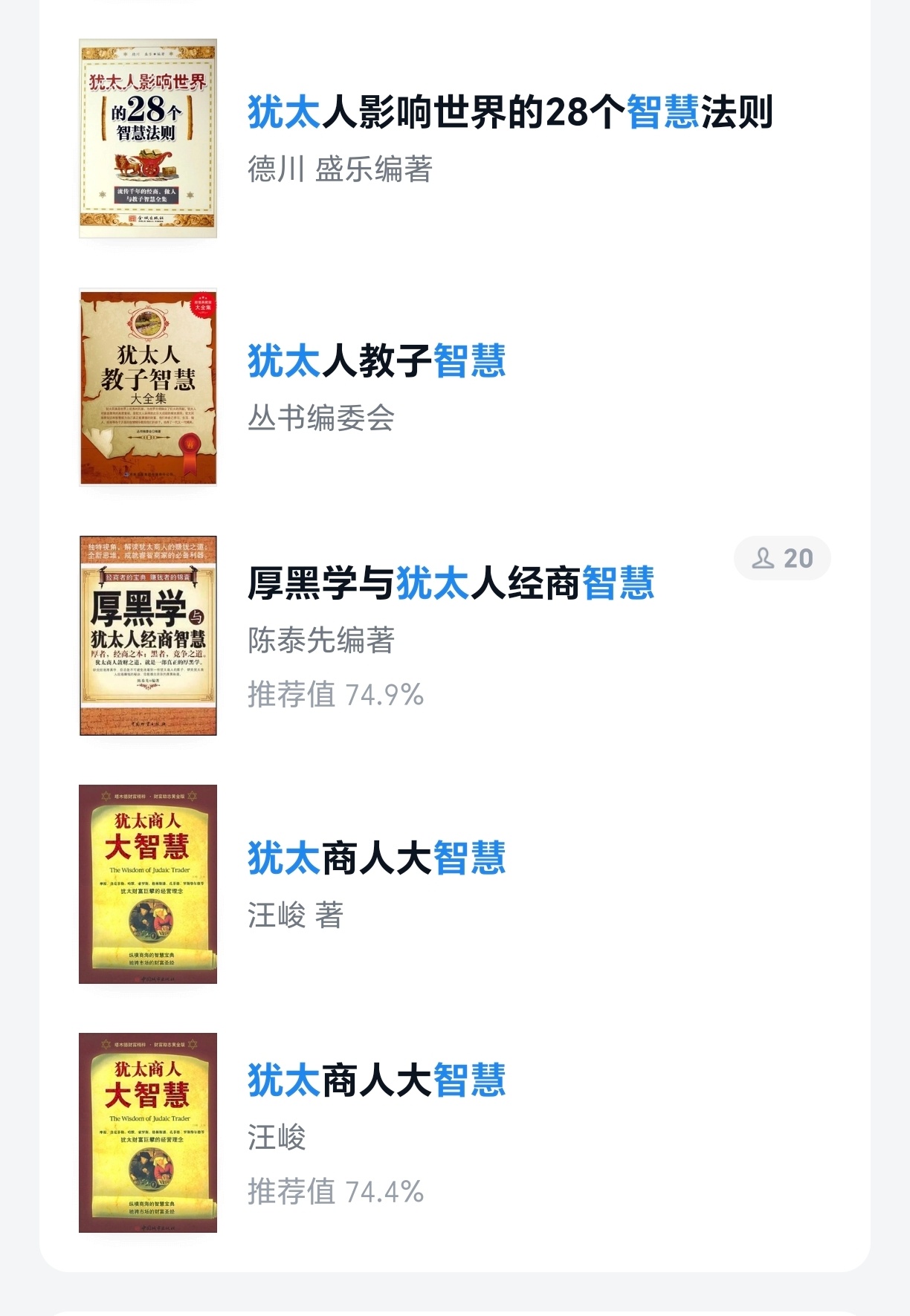 1.国内居然这么多“犹太人的智慧”丛书。2.作者居然都不是犹太人…… 