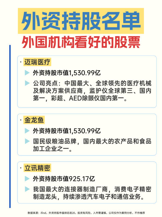 外资持股名单