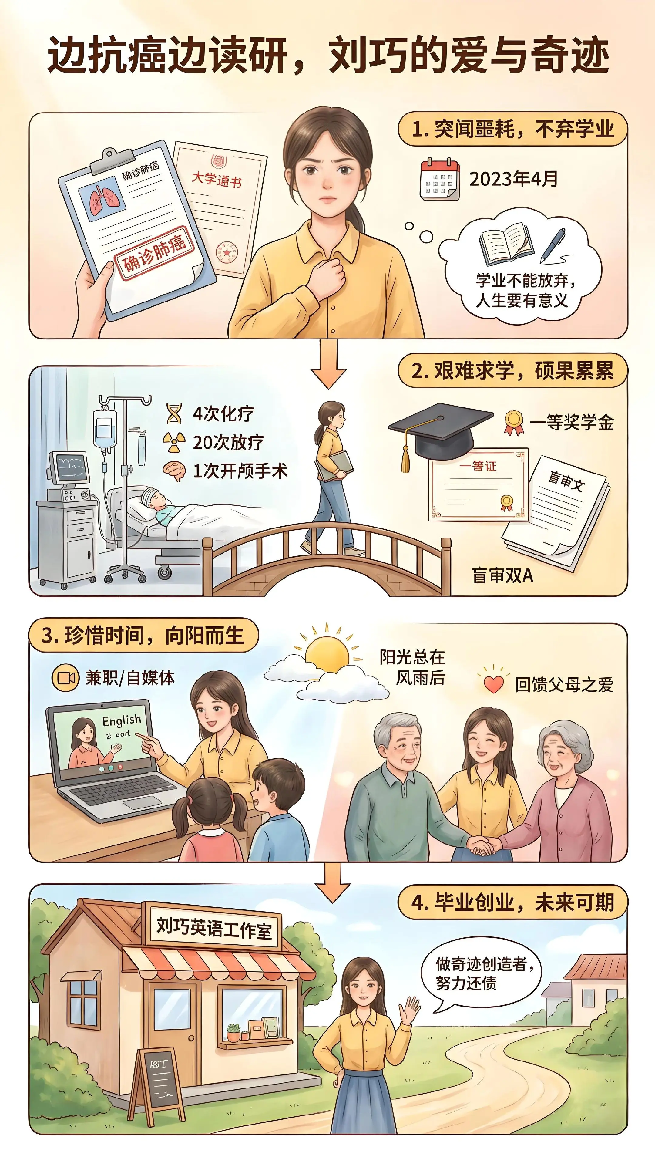 边抗癌边读研，刘巧的爱与奇迹！