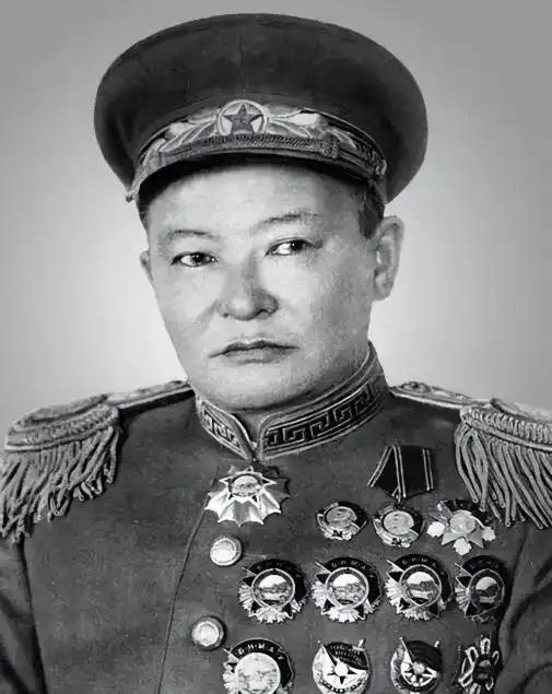 看清这个胸前挂满勋章的人，他是中华民族的罪人，就是他跟外人勾结，把外蒙古硬生生推