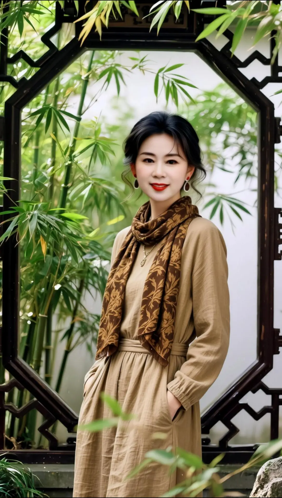 AI中式庭院照 随变ai随便玩