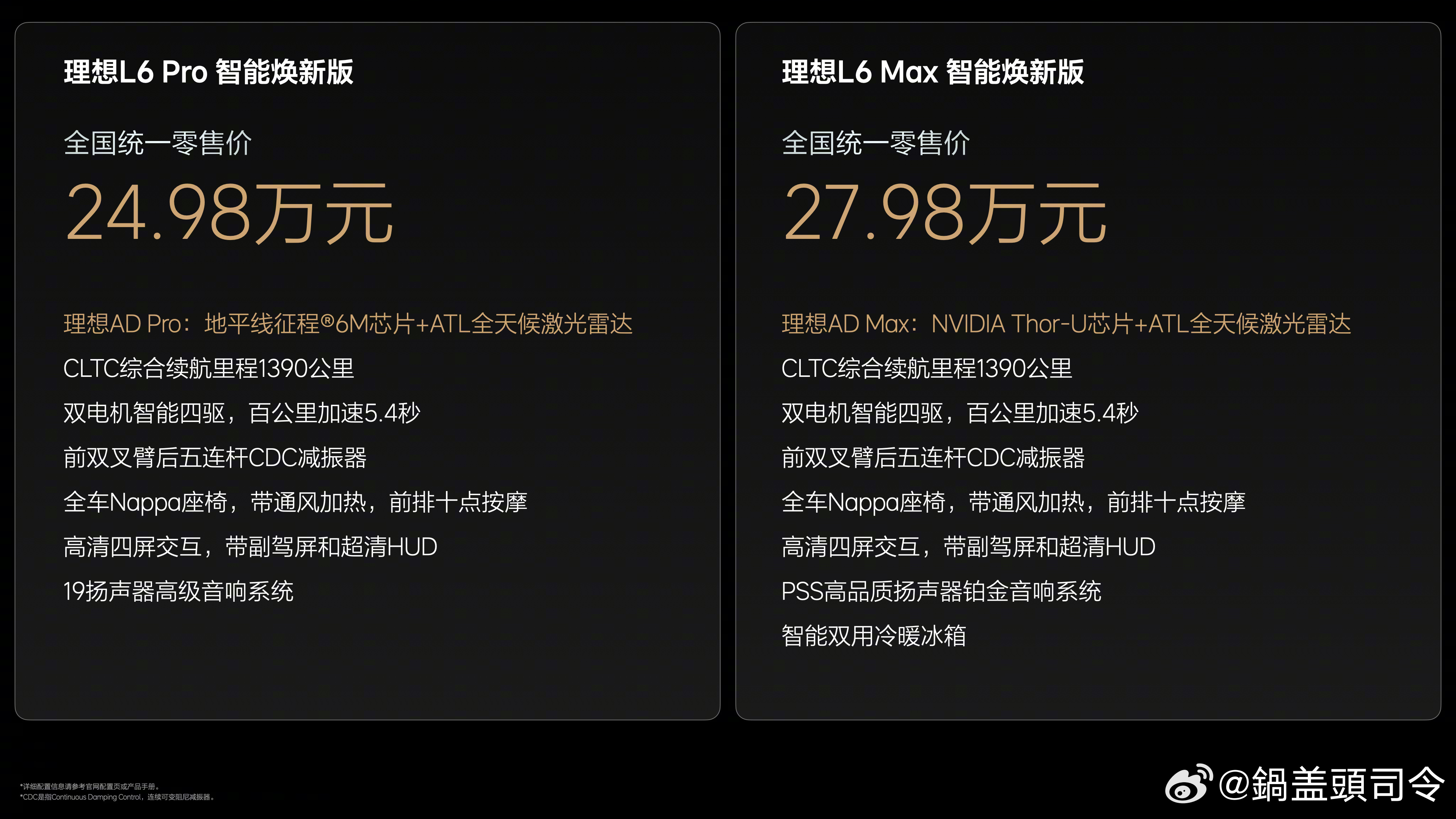 #理想L系列智能焕新版上市#看了一下，L6789都有了新变化，新提升。全系标配A