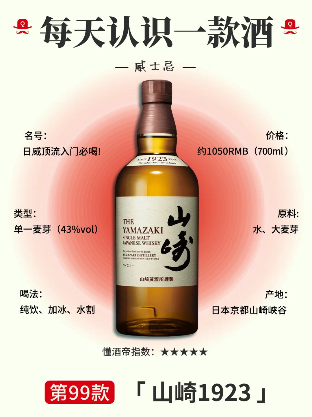 每天认识一款酒〡山崎1923🥃日威三剑客✅