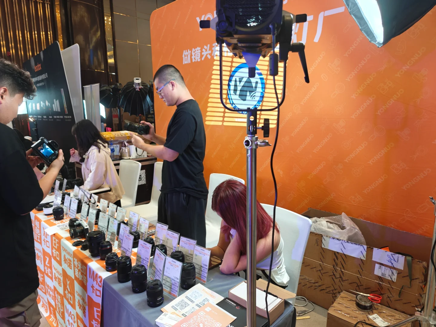 今天来合肥永诺展台打卡啦！