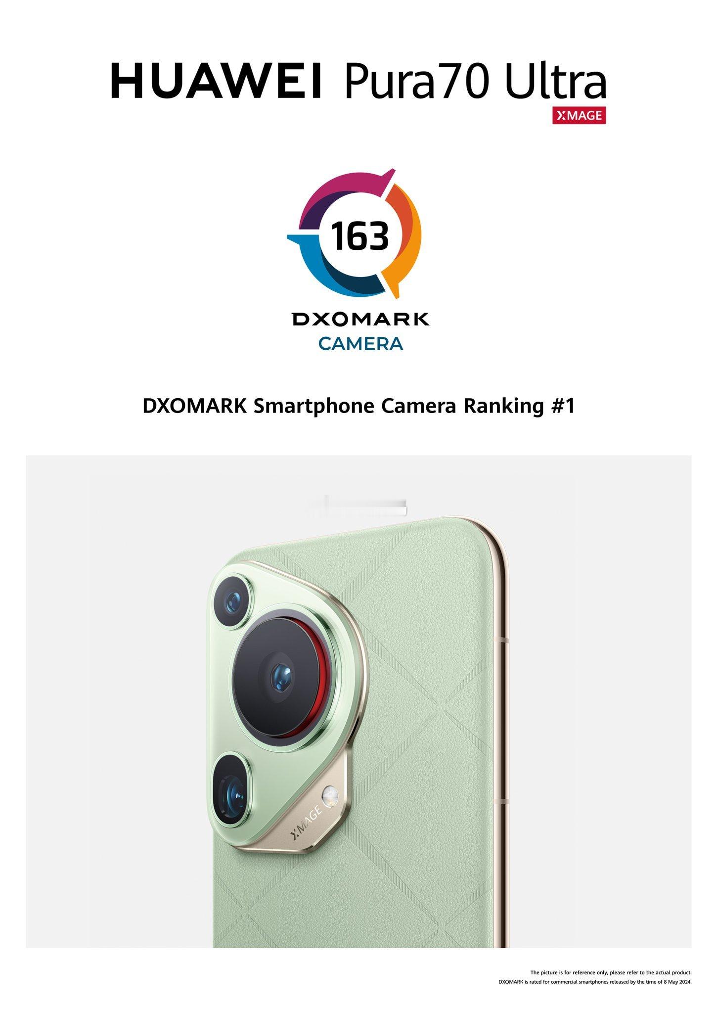 #华为[超话]#  HUAWEI Pura70 Ultra 以 163 分的惊人