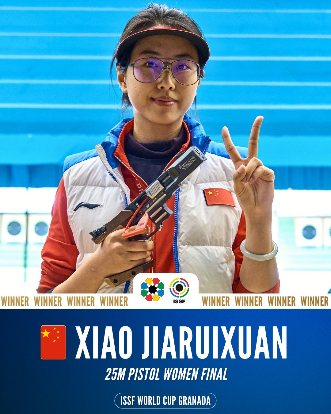 女子25米手枪，肖嘉芮萱🥇、孔婕如🥈决赛图cr德国射击新闻、国际射联ps，考