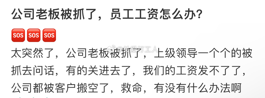 公司老板被抓了[老师好] ​​​