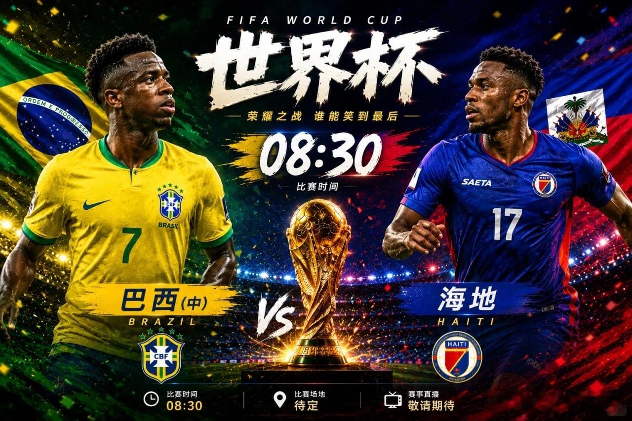 继续冲三连虹🌈031:世界杯09:00场次：巴西vs海地开球：海地🇭🇹推荐