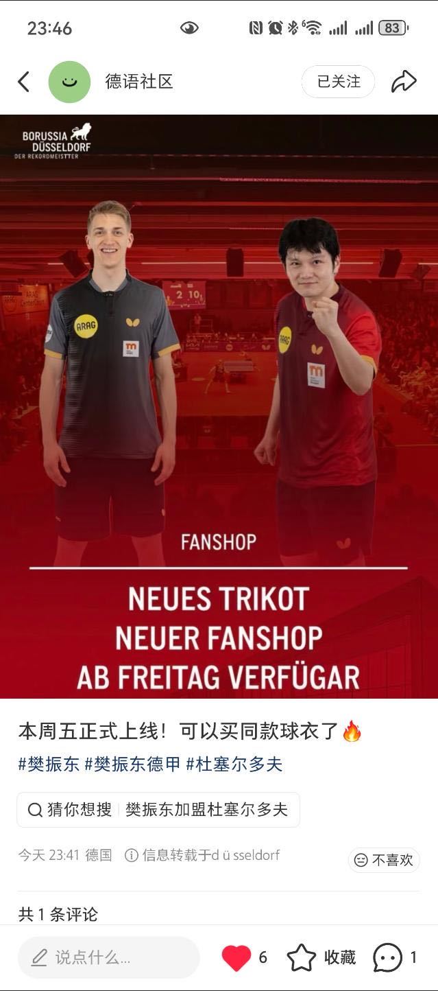 FANSHOP要上线啦！可以买胖儿同款球衣了！我想买那个红围巾🧣！樊振东正式加