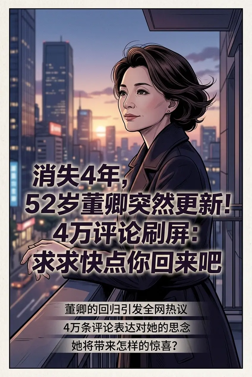 消失4年，52岁董卿突然更新！4万评论刷。屏：求求快点你回来吧