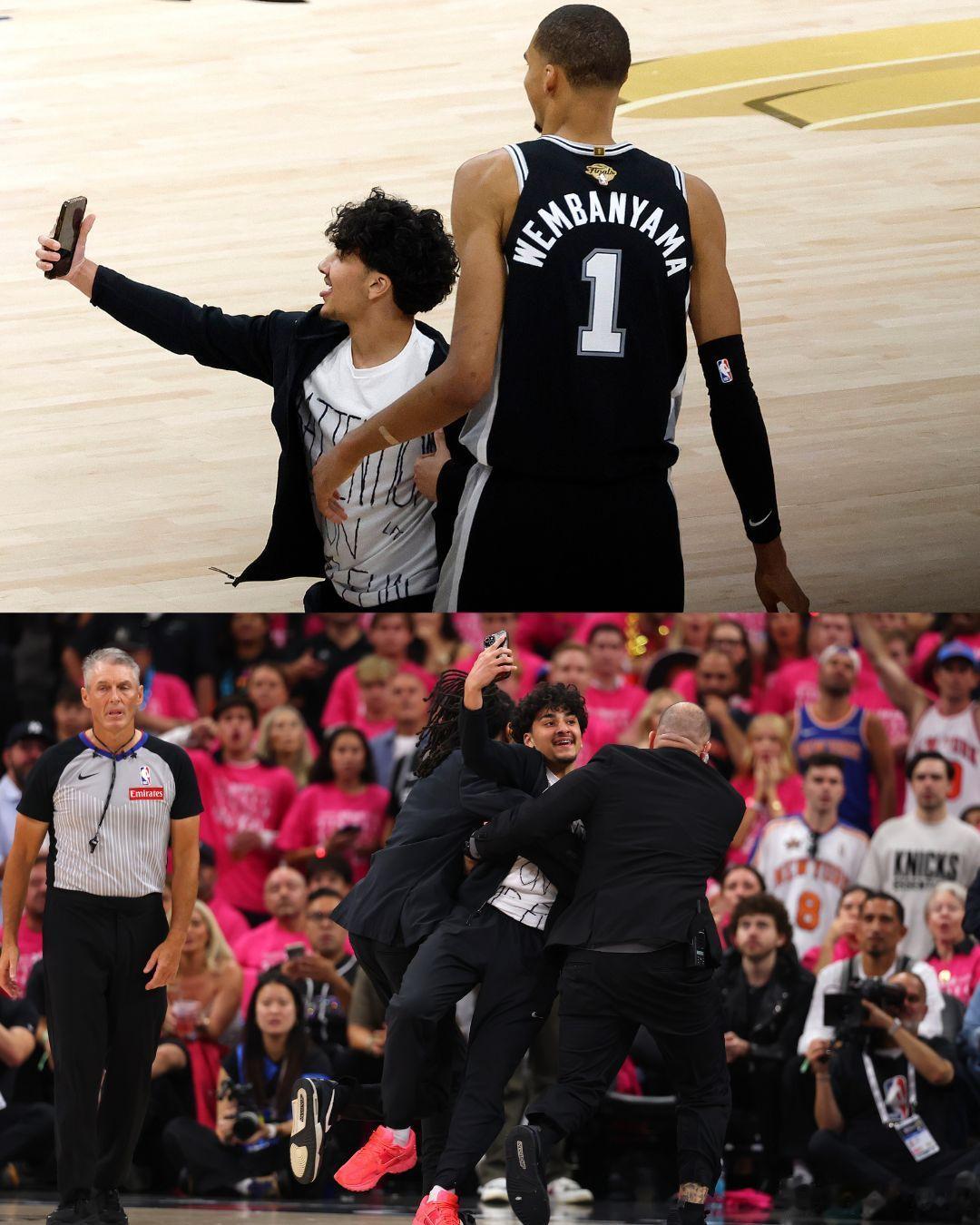 NBA NBA发言人就闯入赛场人员一事发布最新消息：“总决赛G1擅自冲入比赛场地