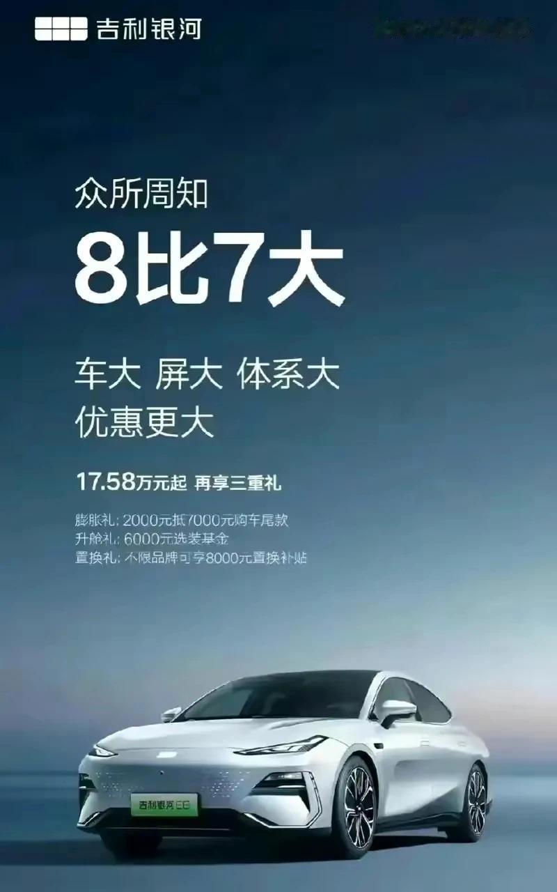 这么狠，8比7大，吉利噎死小米了，“强盗造的车”，这么好的评价，静待小米怎么回应