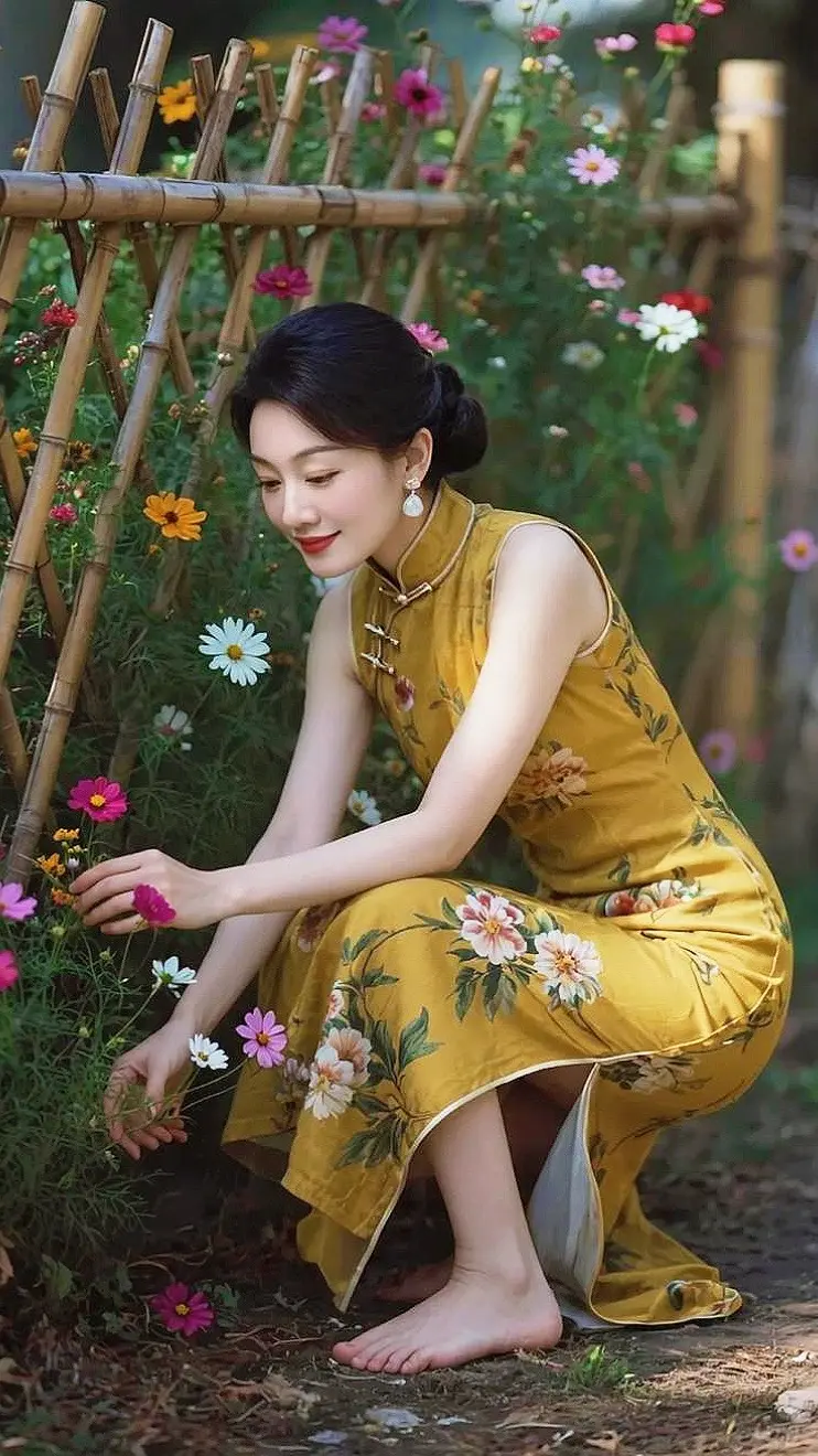 AI田园旗袍照 ai创作 伙伴计划广告分成玩法达人