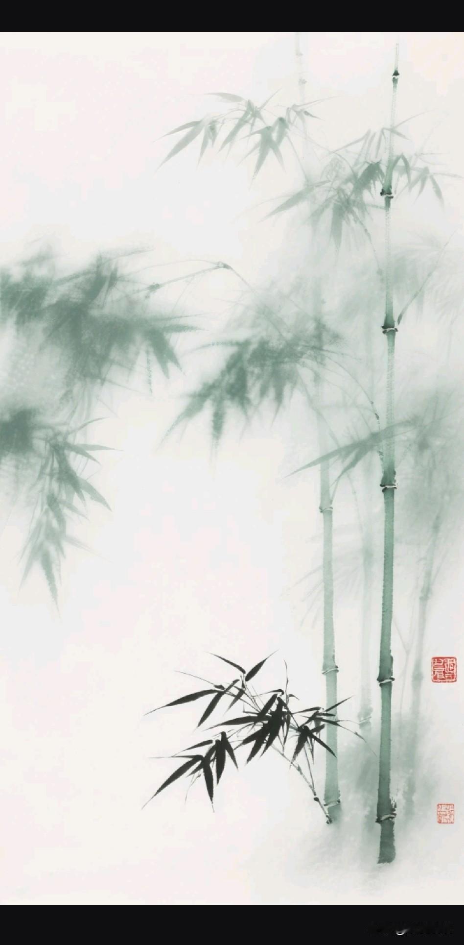 《心若不生，万法无咎；念若不起，千境自平；风来不必避，风去不必追：竹本无心，何劳