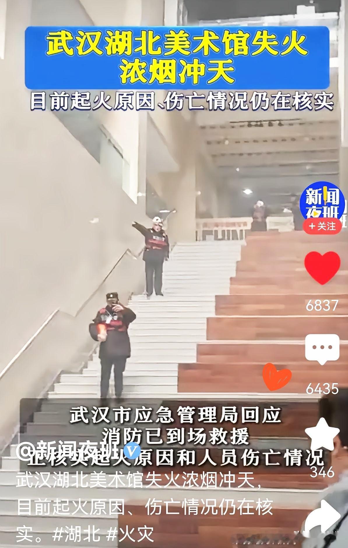 果然不出所料！
湖北美术馆起火了，
我的第一反应不是惋惜，而是这剧情也太
敷衍了