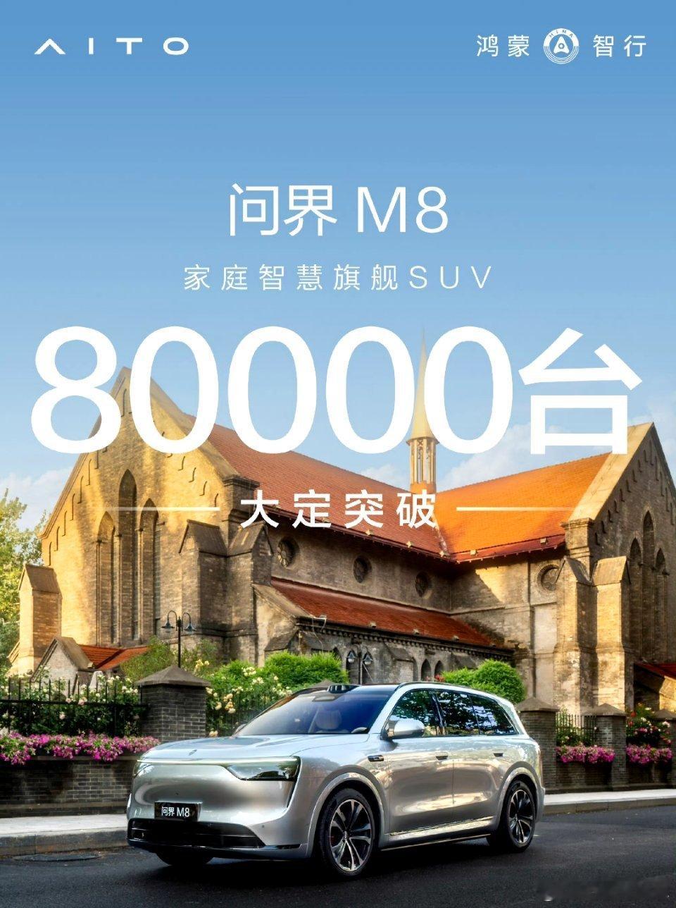问界M8大定突破80000台汽车问界m8赛力斯 ​​​