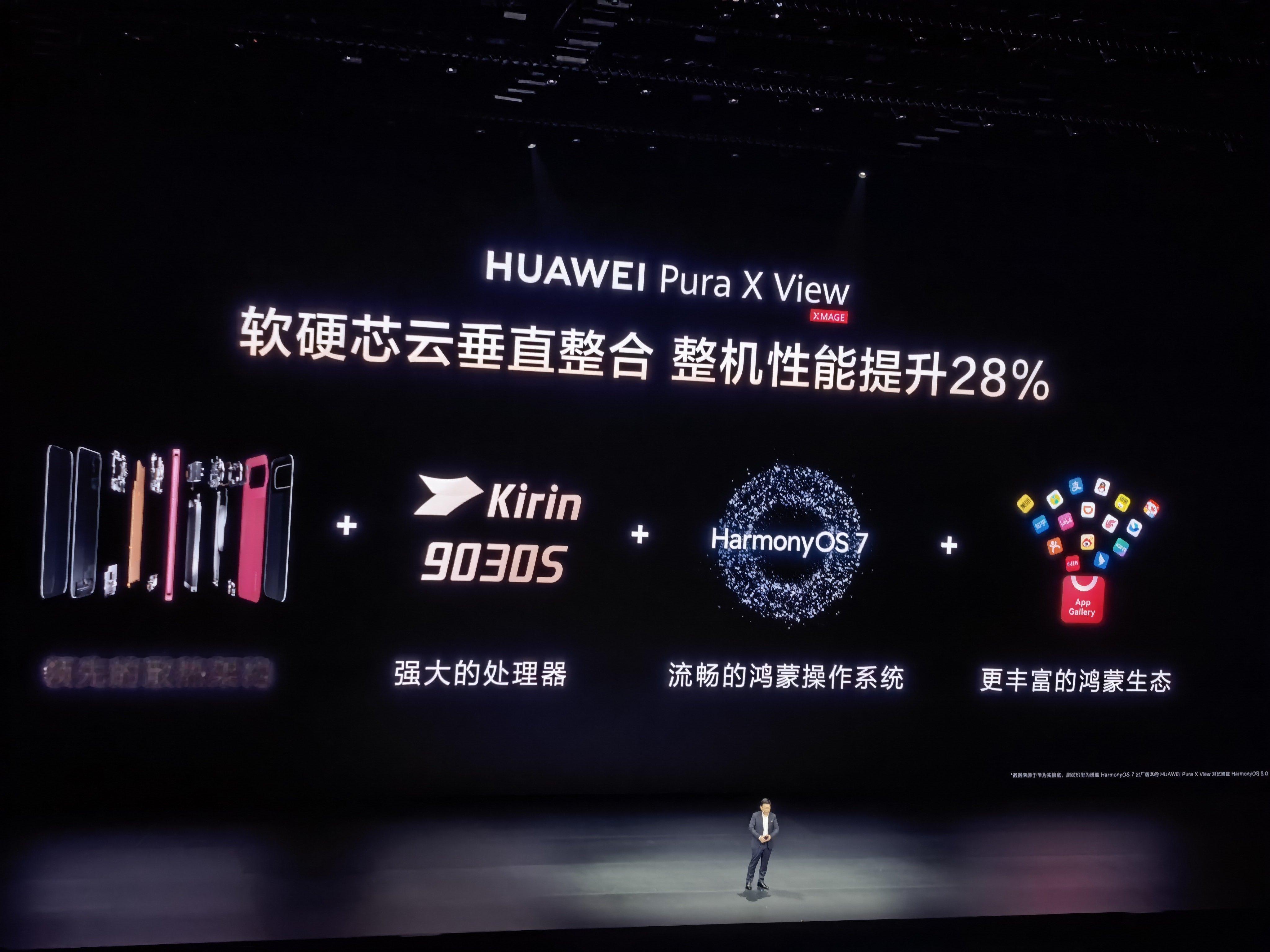 华为阔直板正式发布 华为Pura X View 芯片用的是麒麟 9030s，相当