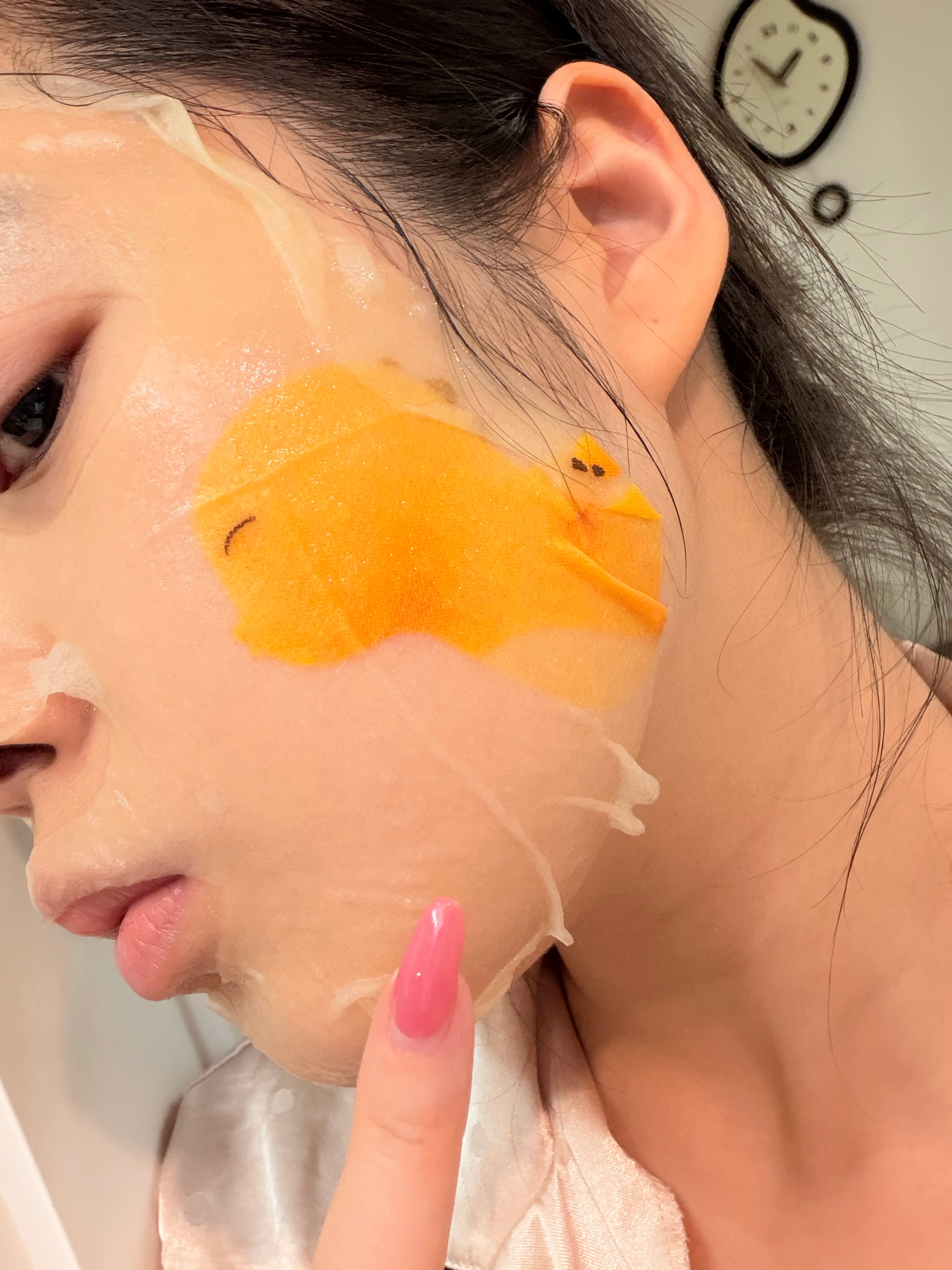 好久没敷奶龙了！萌！ 