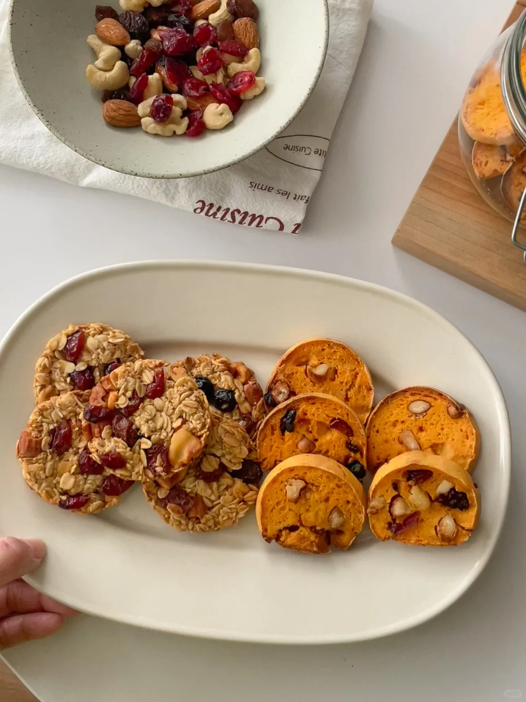 自制低脂健康坚果蔓越莓小零食🍪