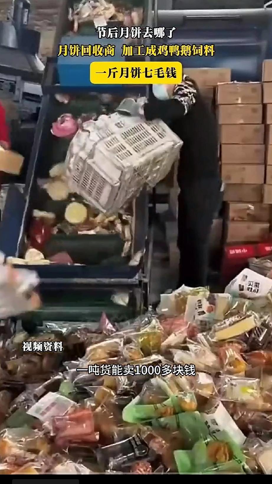 中秋过后月饼都去哪了？
       看了视频才知道，月饼原来到了这个地方，中秋