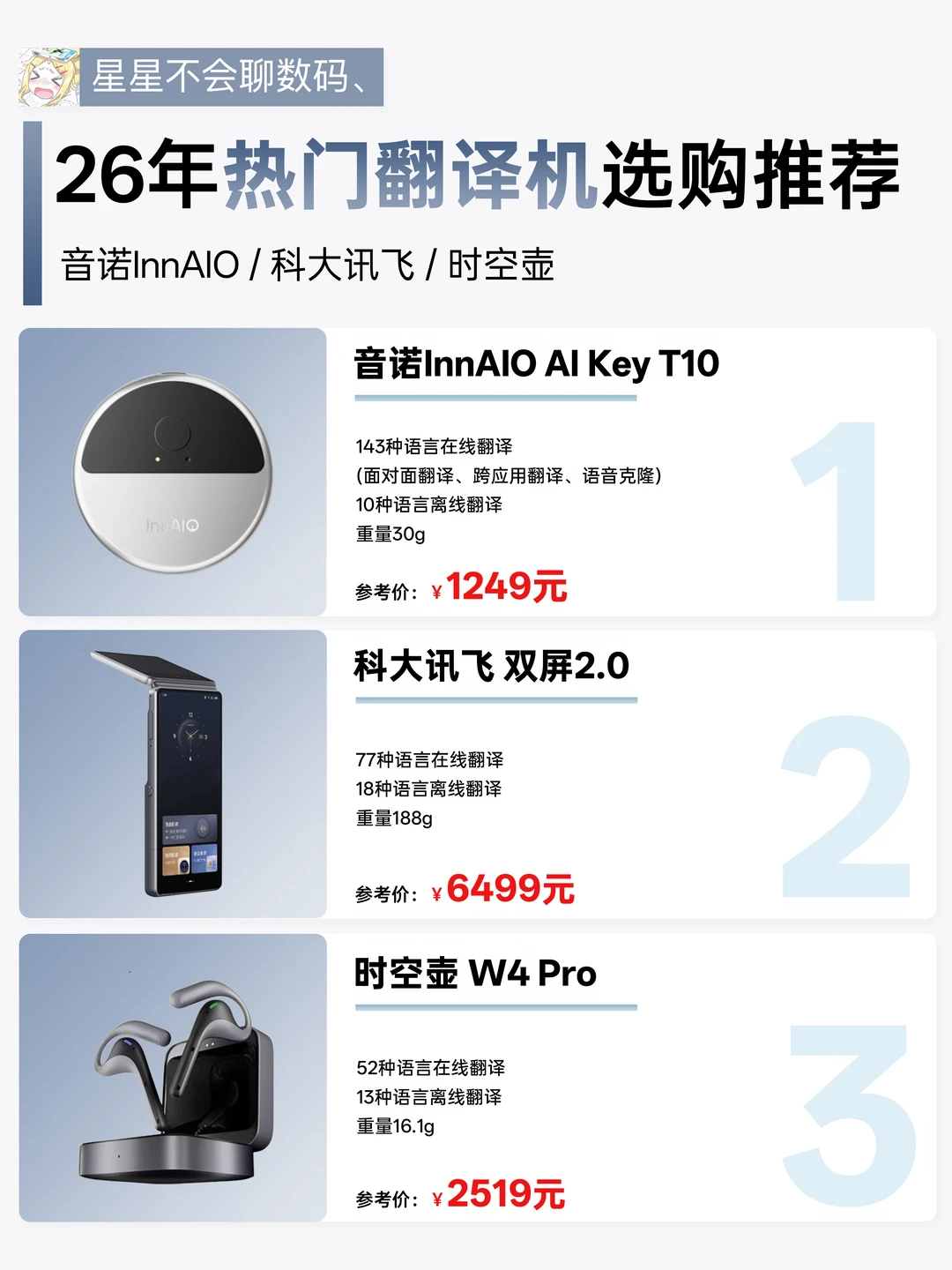 翻译机别乱买！26年3种热门形态怎么选？